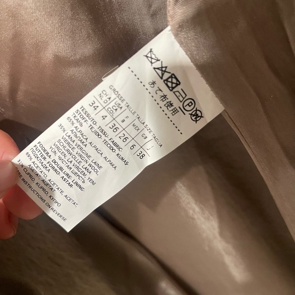 Maxmara Intrend mohair/alpaca long coat with belt - Picture 2 of 5